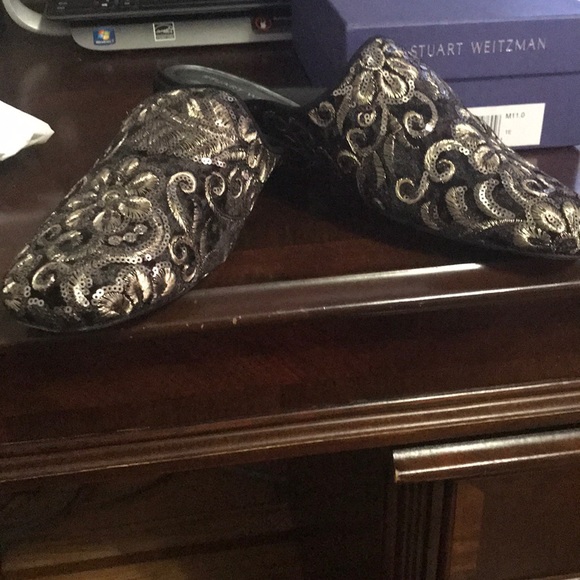 Stuart Weitzman black radiant velvet mule - Picture 5 of 8